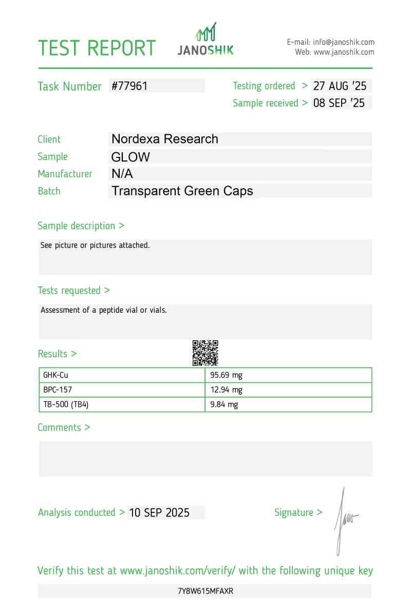 GLOW 70mg – Research Peptide (Canada) - Image 2