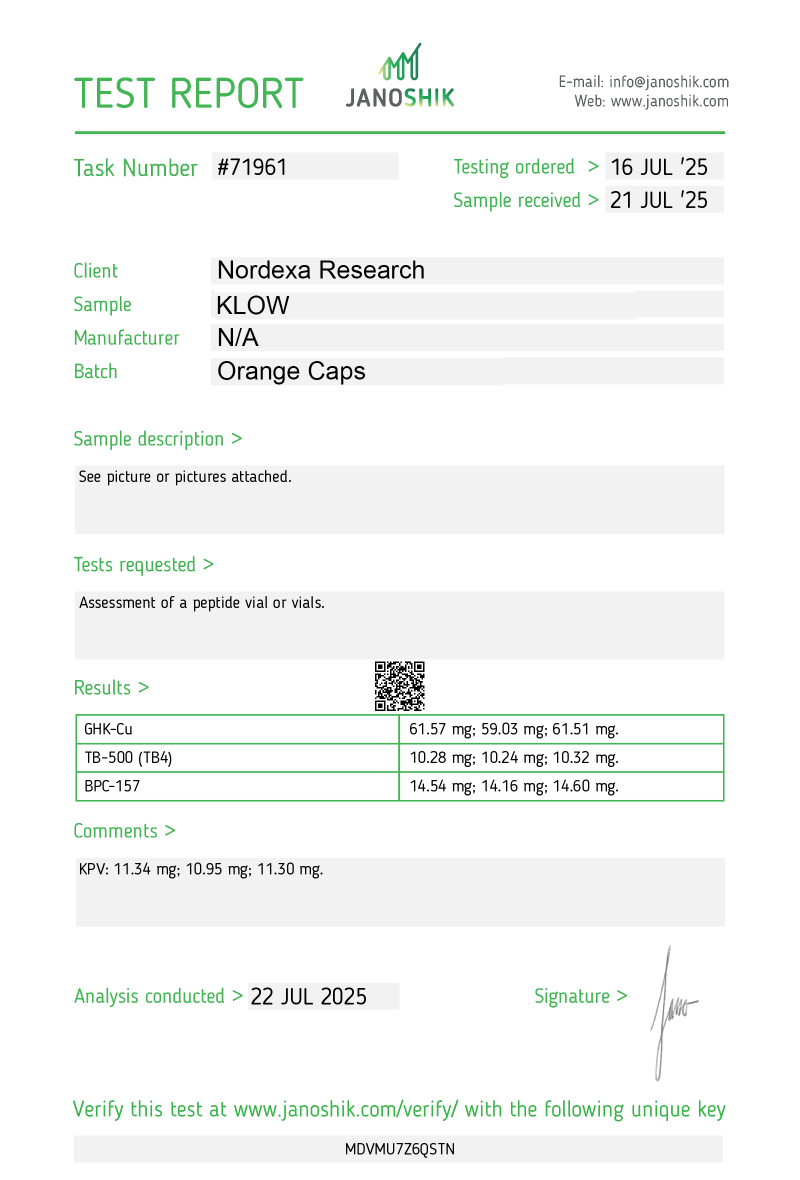KLOW 80mg – Research Peptide (Canada) - Image 2
