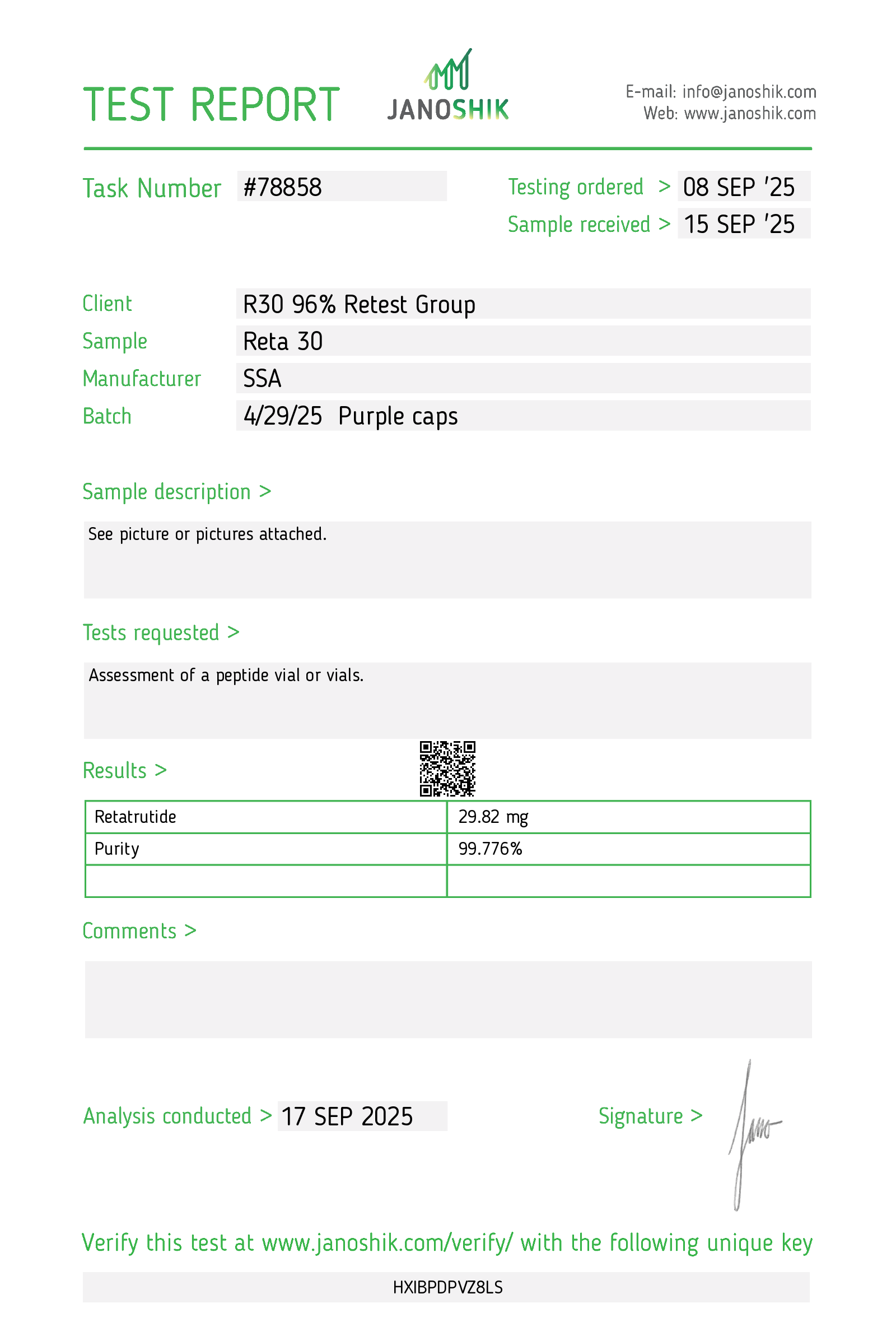 RETA-30mg research peptide vial – Retatrutide 30mg for laboratory research use in Canada – Nordexa Research