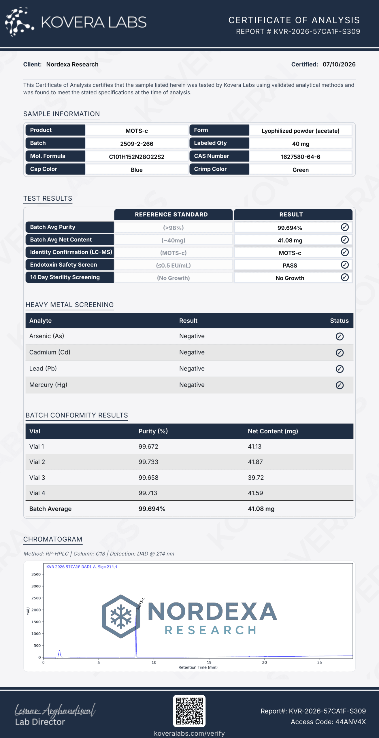 MOTS-c 40mg (Canada) – Research Use Only - Image 3